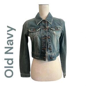 Old Navy Cropped Jean Jacket‎ small